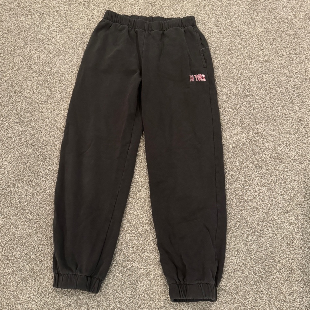 John Galt Black New York Rosa Sweatpants - One size